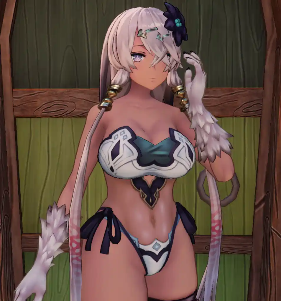 ライザのアトリエ1～常闇の女王と秘密の隠れ家～ Lila Swimsuit Tan Edit mod