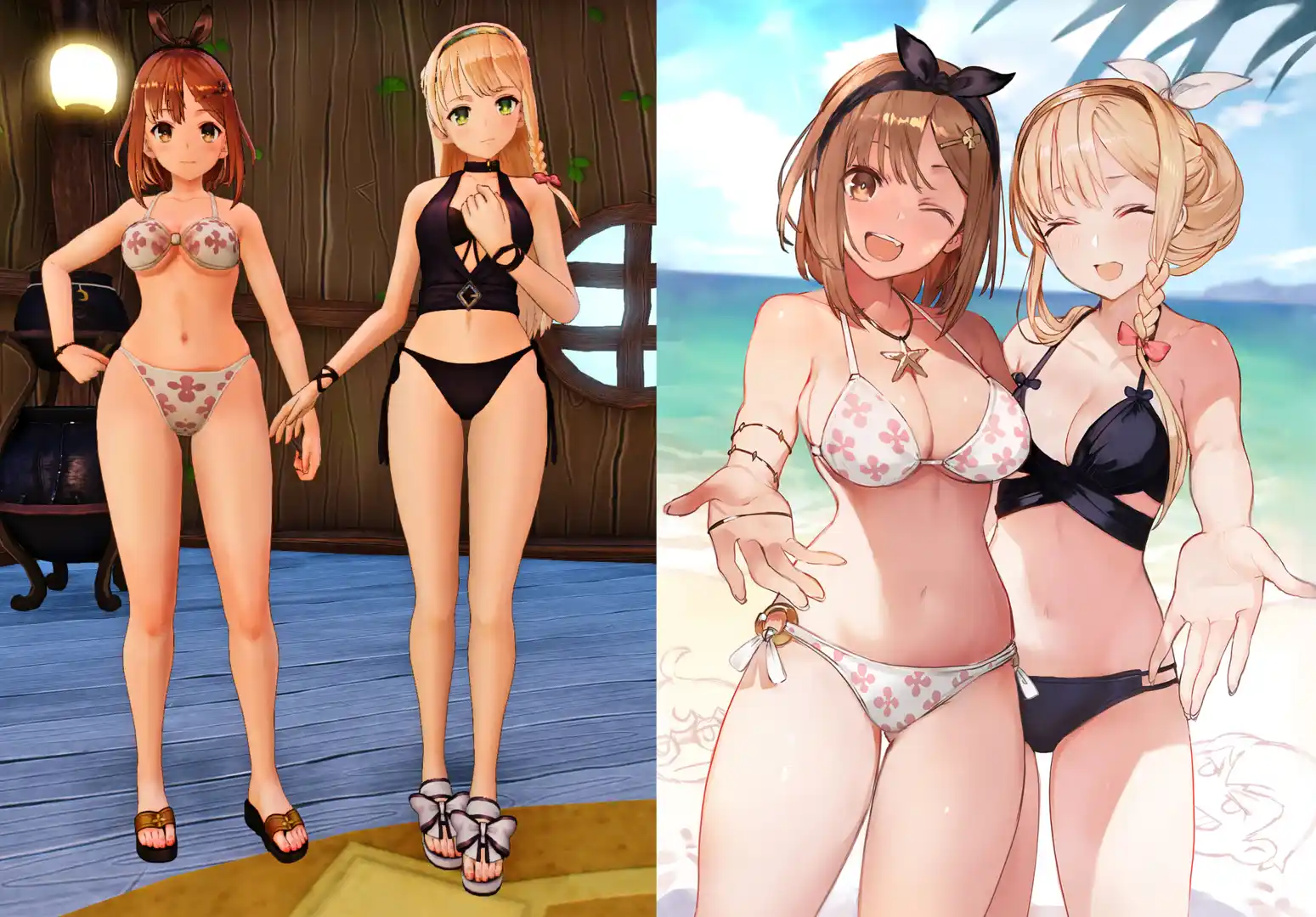 ライザのアトリエ1～常闇の女王と秘密の隠れ家～ Ryza Pink Flowers Bikini mod