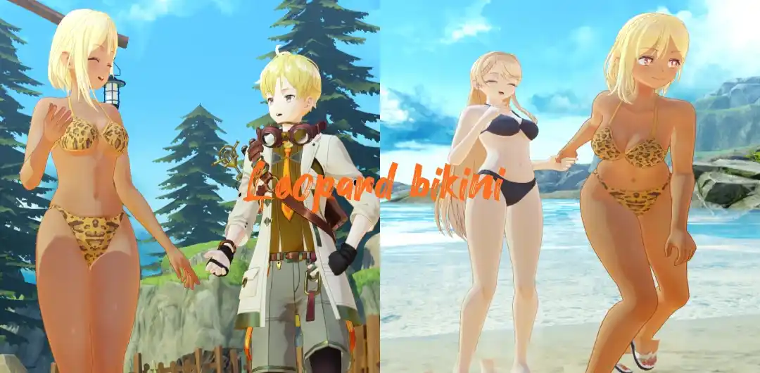 ライザのアトリエ3～終わりの錬金術士と秘密の鍵～ ROKA Tシャツ・Leopard Bikini mod