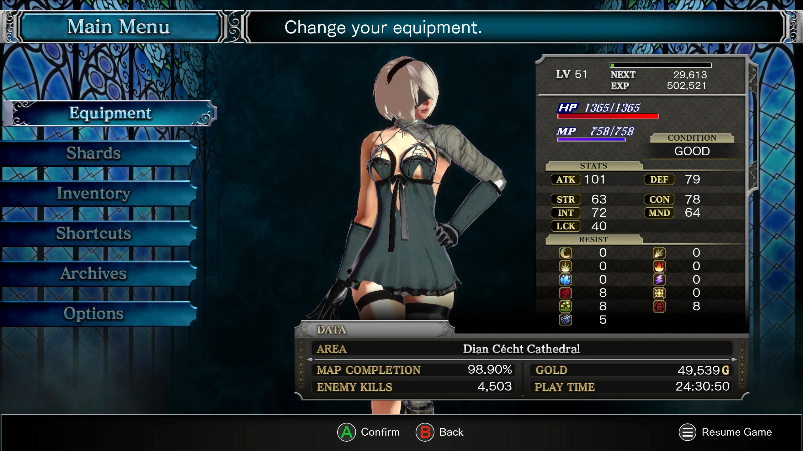 ブラッドステインド NieR Kaine（2B costume） mod