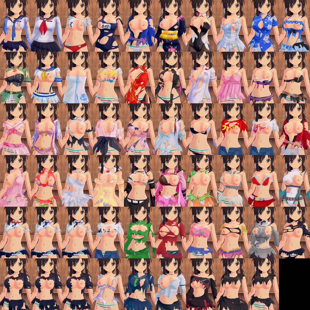 閃乱カグラ Burst Re:Newal Braless Costumes Pack 4-2.7z mod