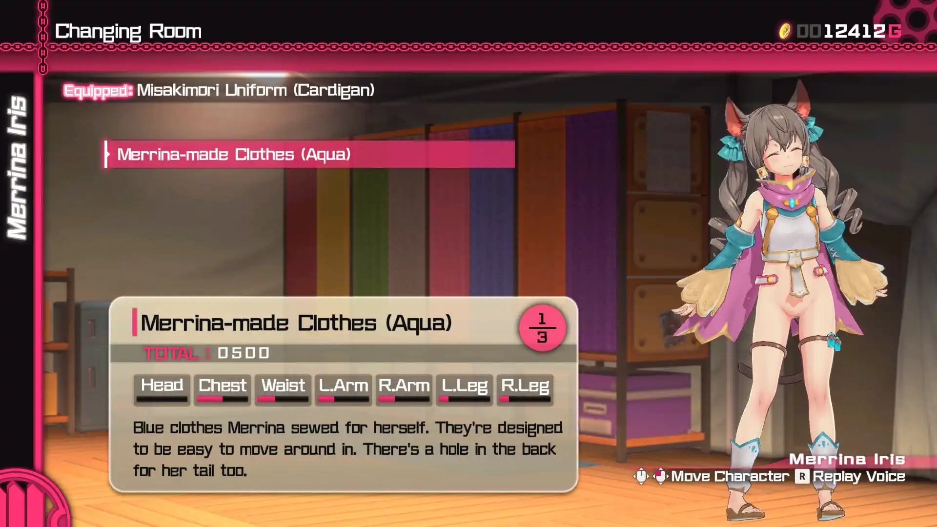 バレットガールズ ファンタジア メリーナ Bottomless Aqua Outfit mod