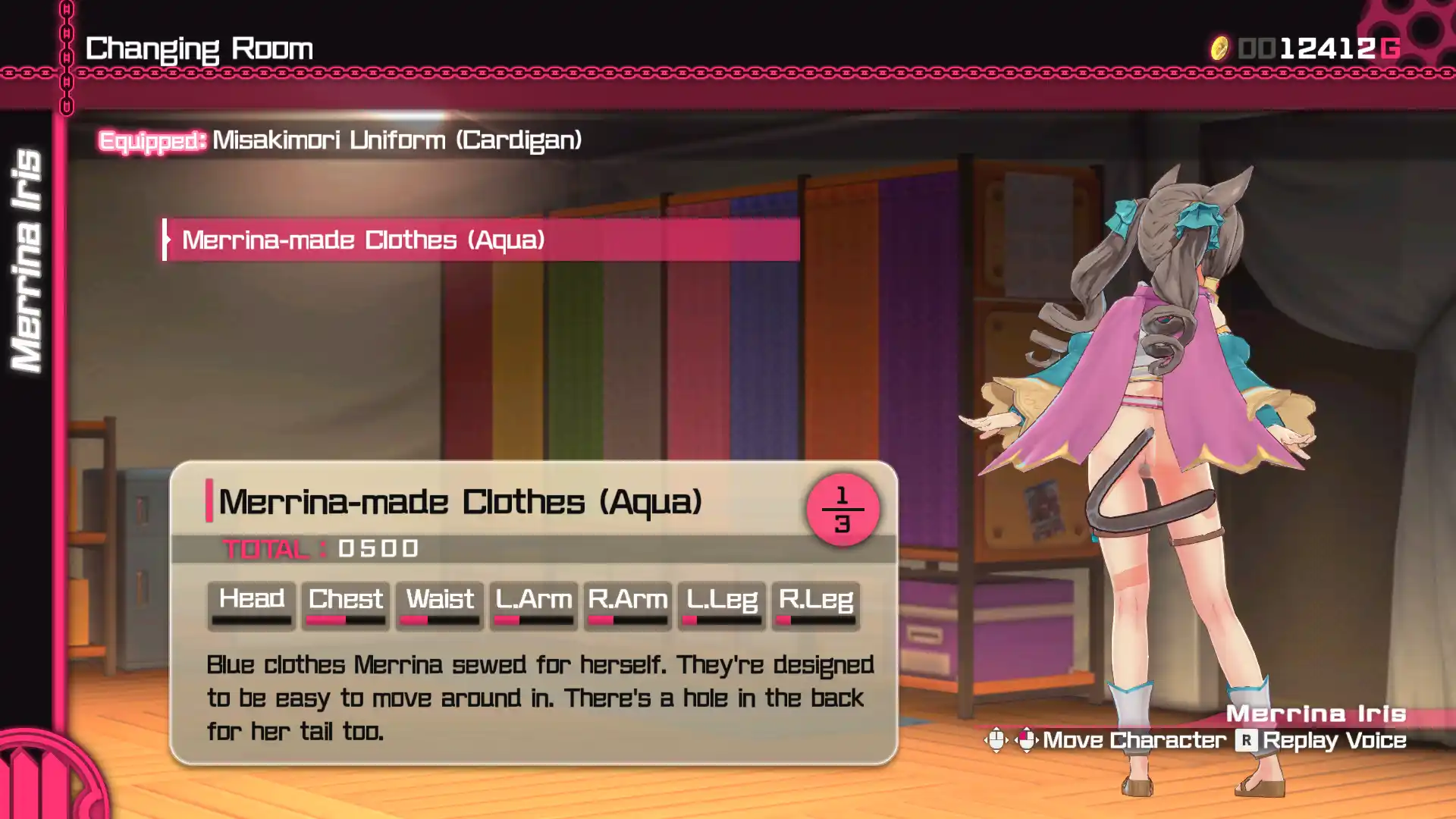 バレットガールズ ファンタジア メリーナ Bottomless Aqua Outfit mod