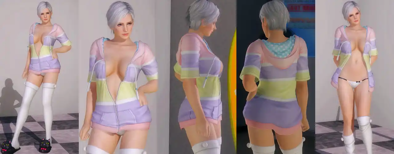 デッドオアアライブ5ラストラウンド クリスティ Christie DOAXVV Loose Fluffy Parka mod