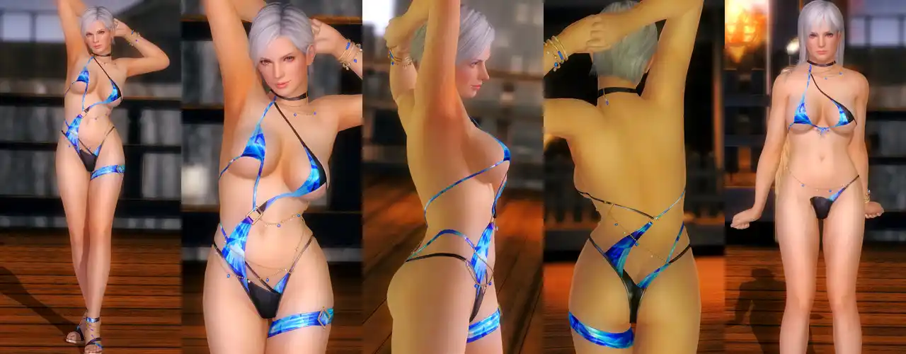 デッドオアアライブ5ラストラウンド クリスティ Christie DOAXVV Layered Glow Bikini mod