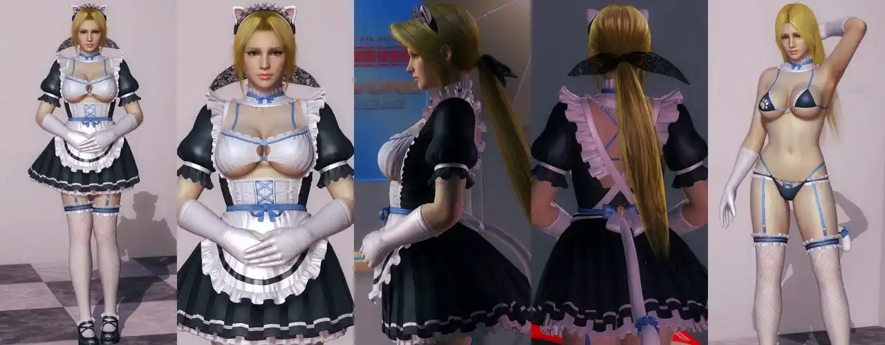 デッドオアアライブ5ラストラウンド エレナ Helena DOAXVV Whimsical Nyan Maid mod