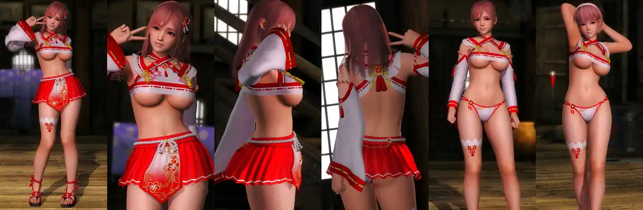 デッドオアアライブ5ラストラウンド ほのか Honoka DOAXVV Red Plum Shrine Visit mod