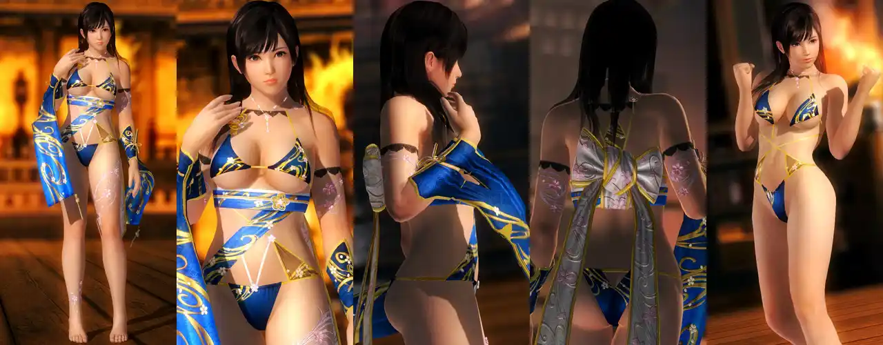 デッドオアアライブ5ラストラウンド こころ Kokoro DOAXVV Moonlit Cherry Blossoms mod