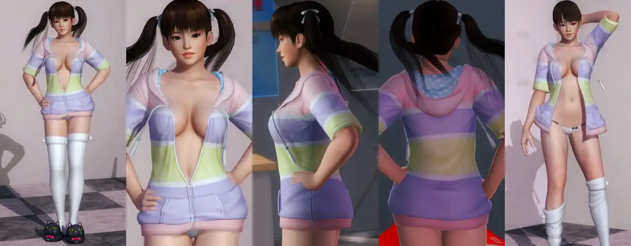 デッドオアアライブ5ラストラウンド レイファン Leifang DOAXVV Loose Fluffy Parka mod