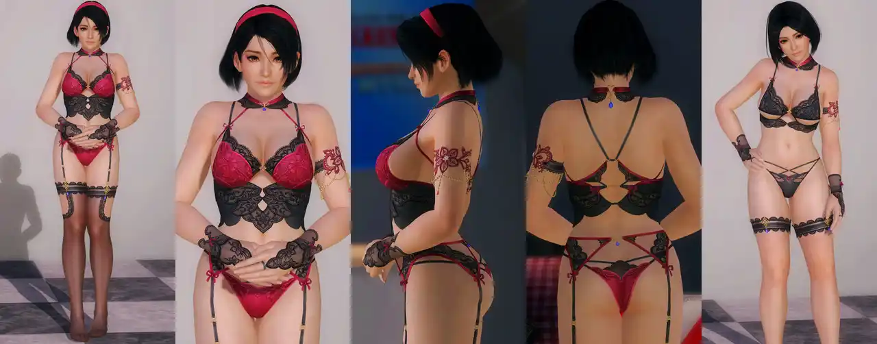 デッドオアアライブ5ラストラウンド 紅葉 Momiji DOAXVV Tandem Ember mod