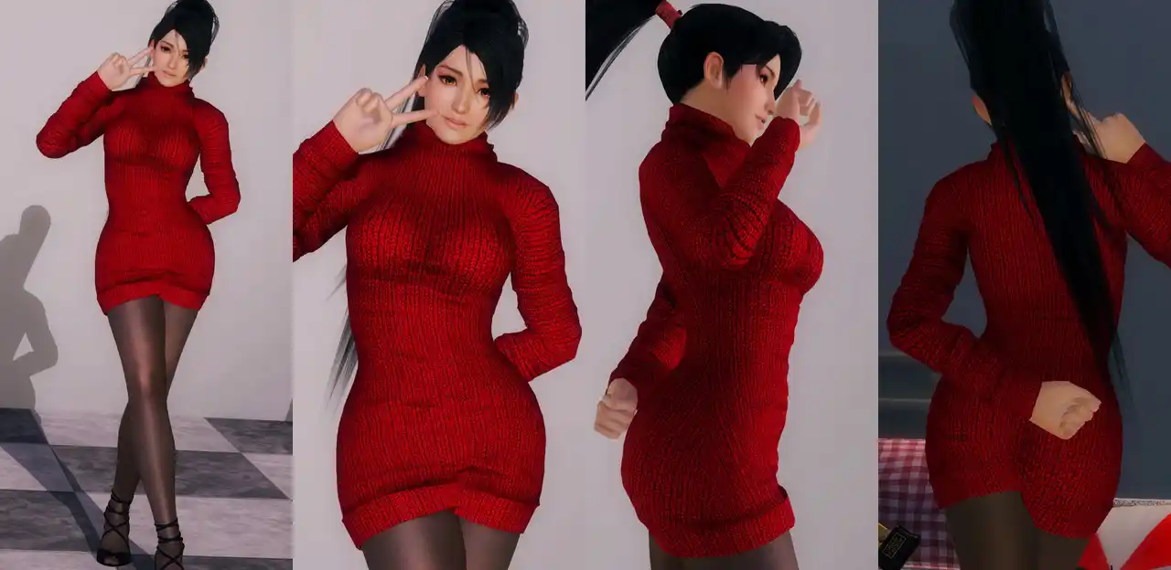 デッドオアアライブ5ラストラウンド 紅葉 Momiji DOAX Sweater Tiurtleneck mod