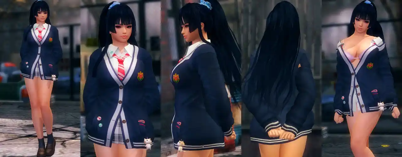デッドオアアライブ5ラストラウンド 女天狗 Nyotengu DOAXVV Autumn School Wear mod