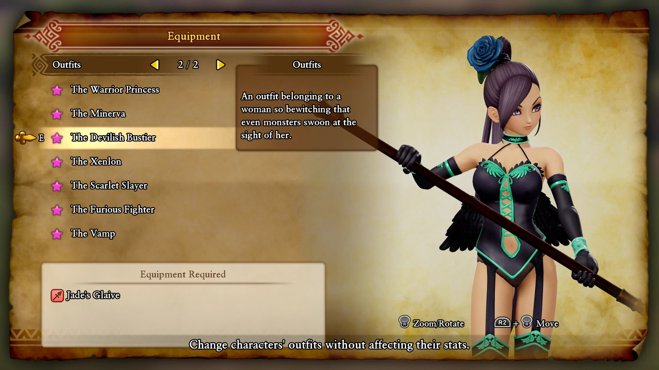 ドラゴンクエストXI S Jade Devilish Bustier Pack - Optional No Skirt mod