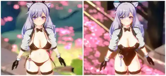 LewdLad's Gamer Bunny Keqing Bunny Suit + Bikini