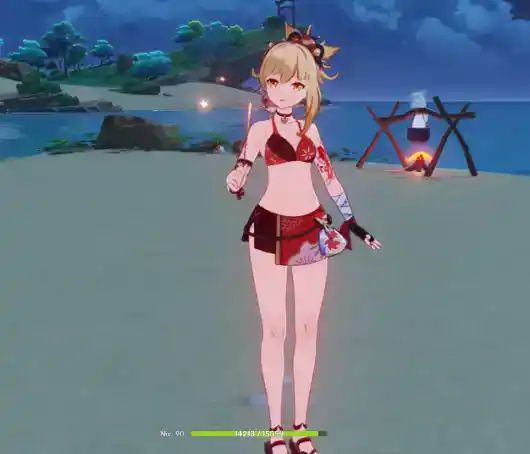 Yoimiya summer bikini