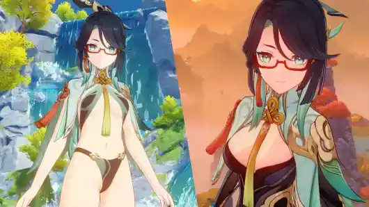 Xianyun Undressed: Base Outfit + Swimsuit Nude Mod