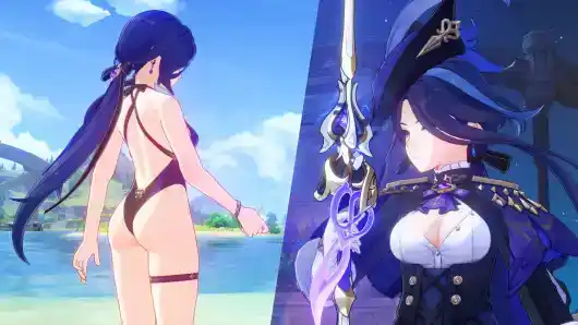 Clorinde Undressed: Base Outfit + Bikini Nude Mod