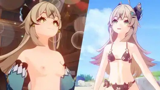 Kirara Undressed: Base Outfit + Bikini Nude Mod