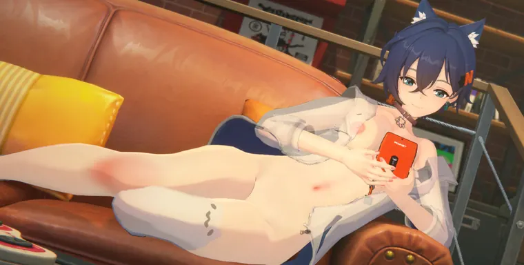 ゼンレスゾーンゼロ リン mod Belle Cat with Bodywriting