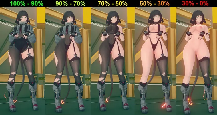 ゼンレスゾーンゼロ ジェーン mod Jane Doe Bottom Heavy - Clothing Break + Restore