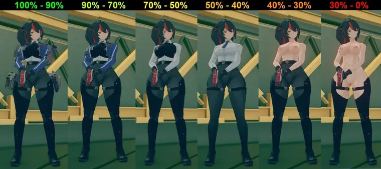 ゼンレスゾーンゼロ 朱鳶 mod Zhu Yuan Bottom Heavy - Clothing Break