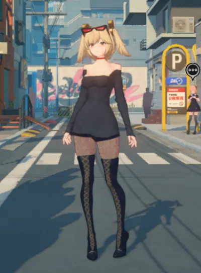 ゼンレスゾーンゼロ バーニス mod Burnice sweater dress
