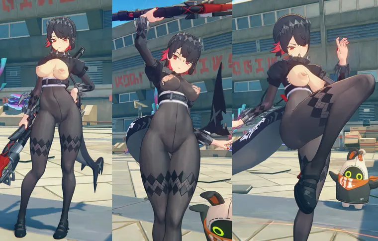 ゼンレスゾーンゼロ エレン mod Ellen Joe See Through Nylon Outfit