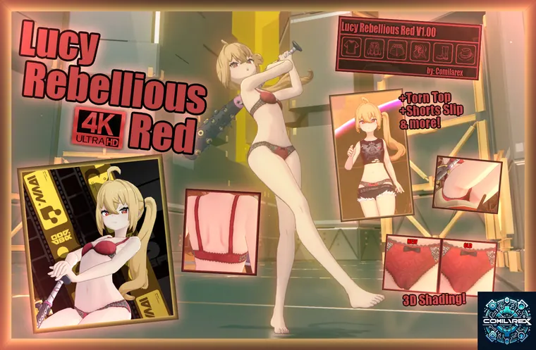 ゼンレスゾーンゼロ ルーシー mod Lucy "Rebellious Red" 4K + Dressup