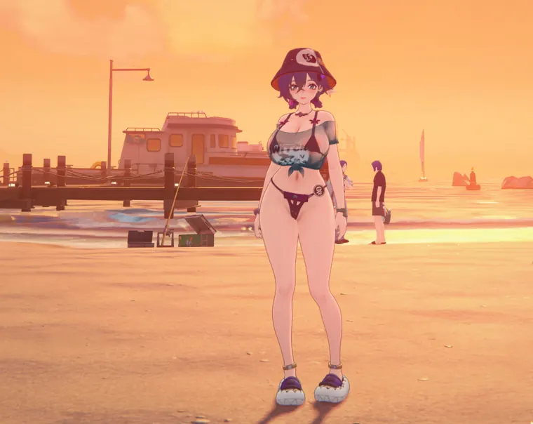 ゼンレスゾーンゼロ リン mod Thicc Beach Witch Belle Mod(Mod Merge)