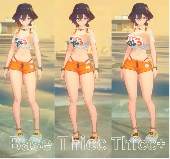 ゼンレスゾーンゼロ リン mod ThiccBelle Summer and Thicc+