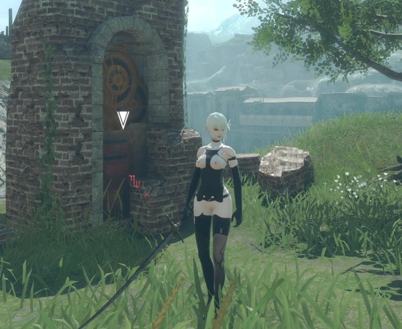 ニーアレプリカント カイネ mod Kaine default nakedreskin