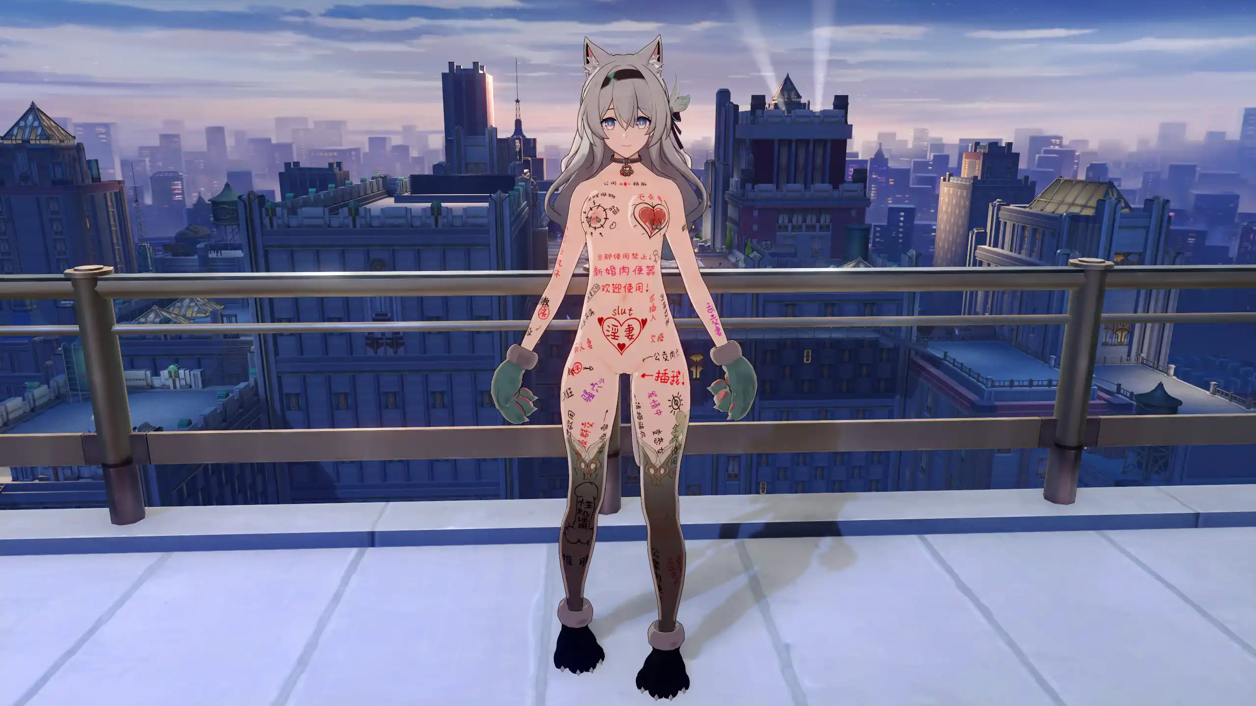 崩壊スターレイル ホタル mod Firefly Cat with Bodywriting
