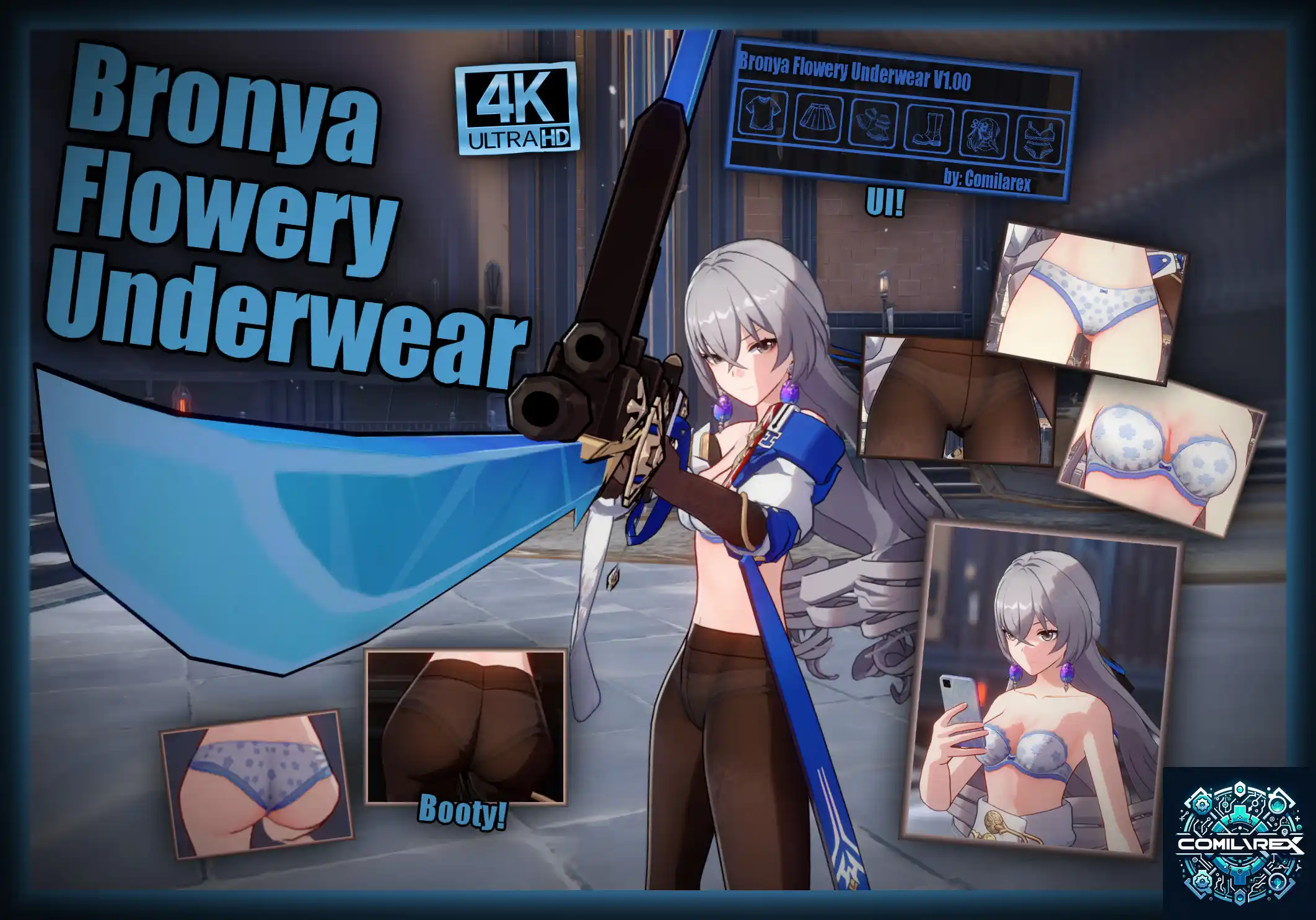 崩壊スターレイル ブローニャ mod Bronya Flowery Underwear 4K