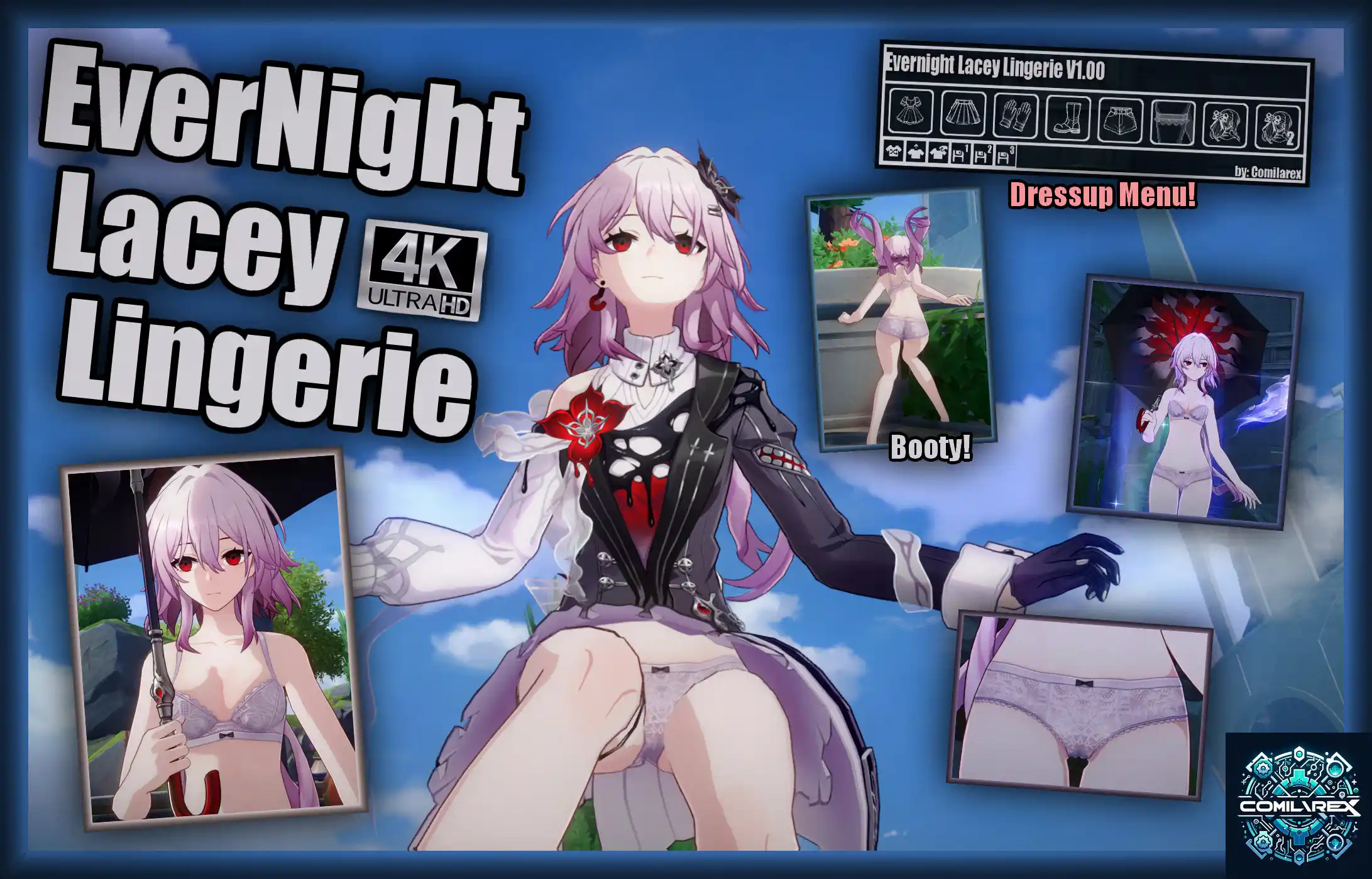 崩壊スターレイル 長夜月 mod Evernight Lacey Lingerie 4K + Dressup