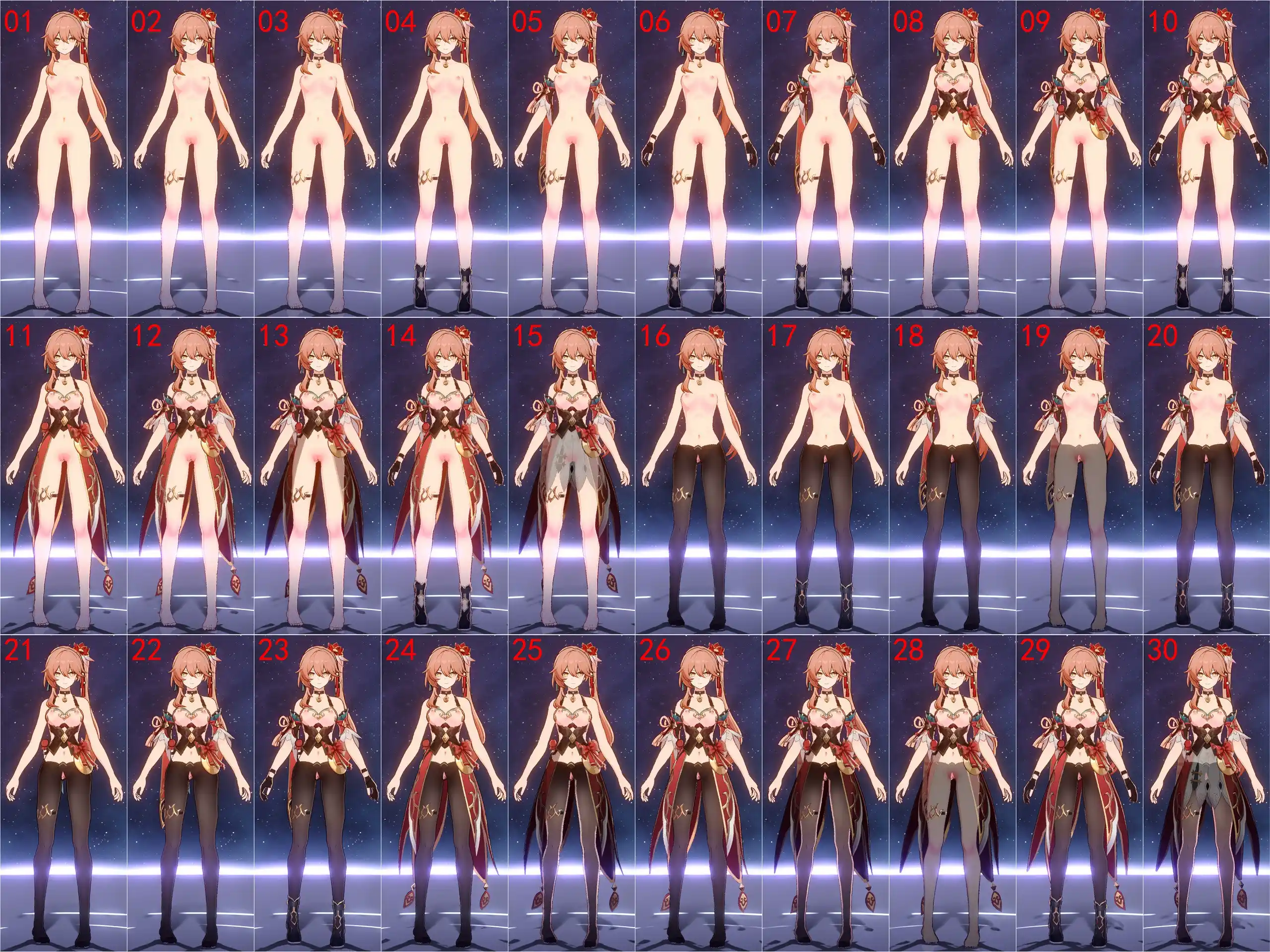崩壊スターレイル 桂乃芬 mod Guinaifen nude&halfnude
