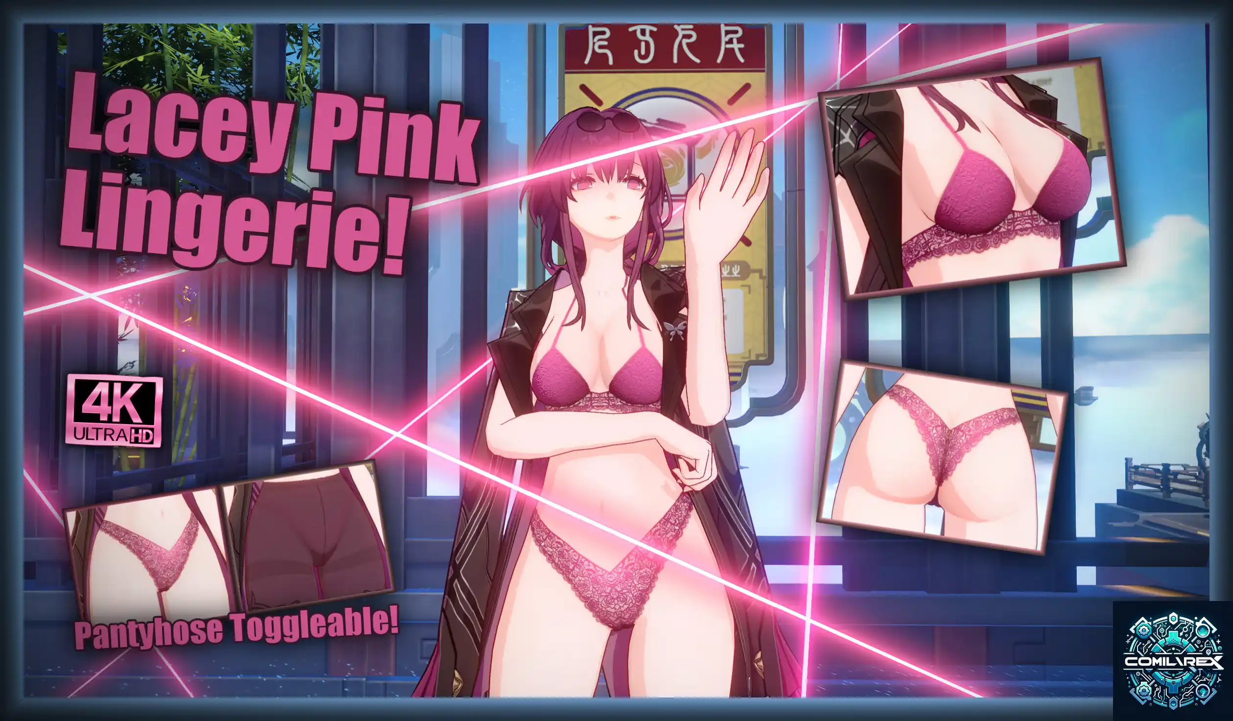崩壊スターレイル カフカ mod Lacey Pink Lingerie 4K