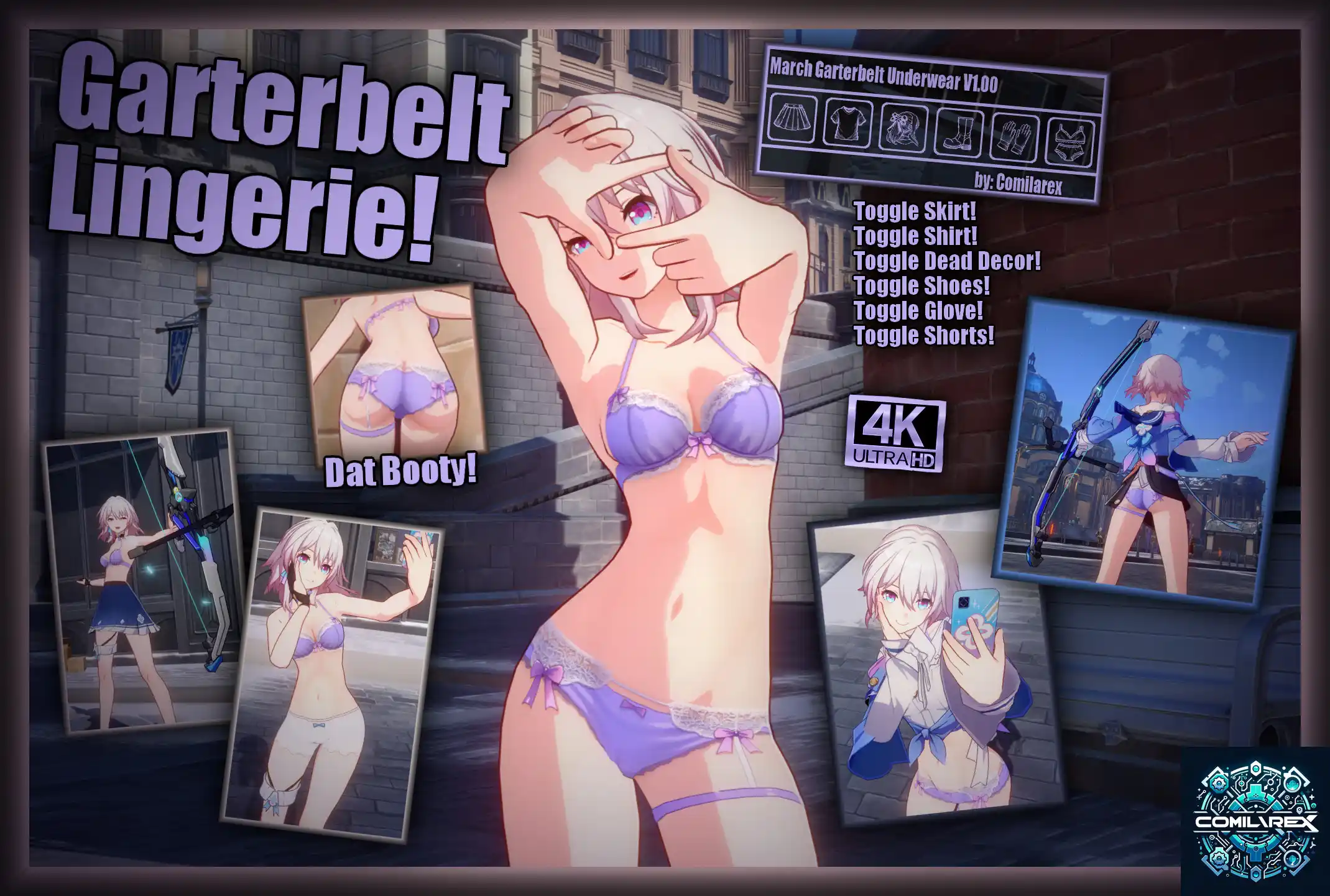 崩壊スターレイル 三月なのか mod March Garter Belt Lingerie 4K (Preservation)