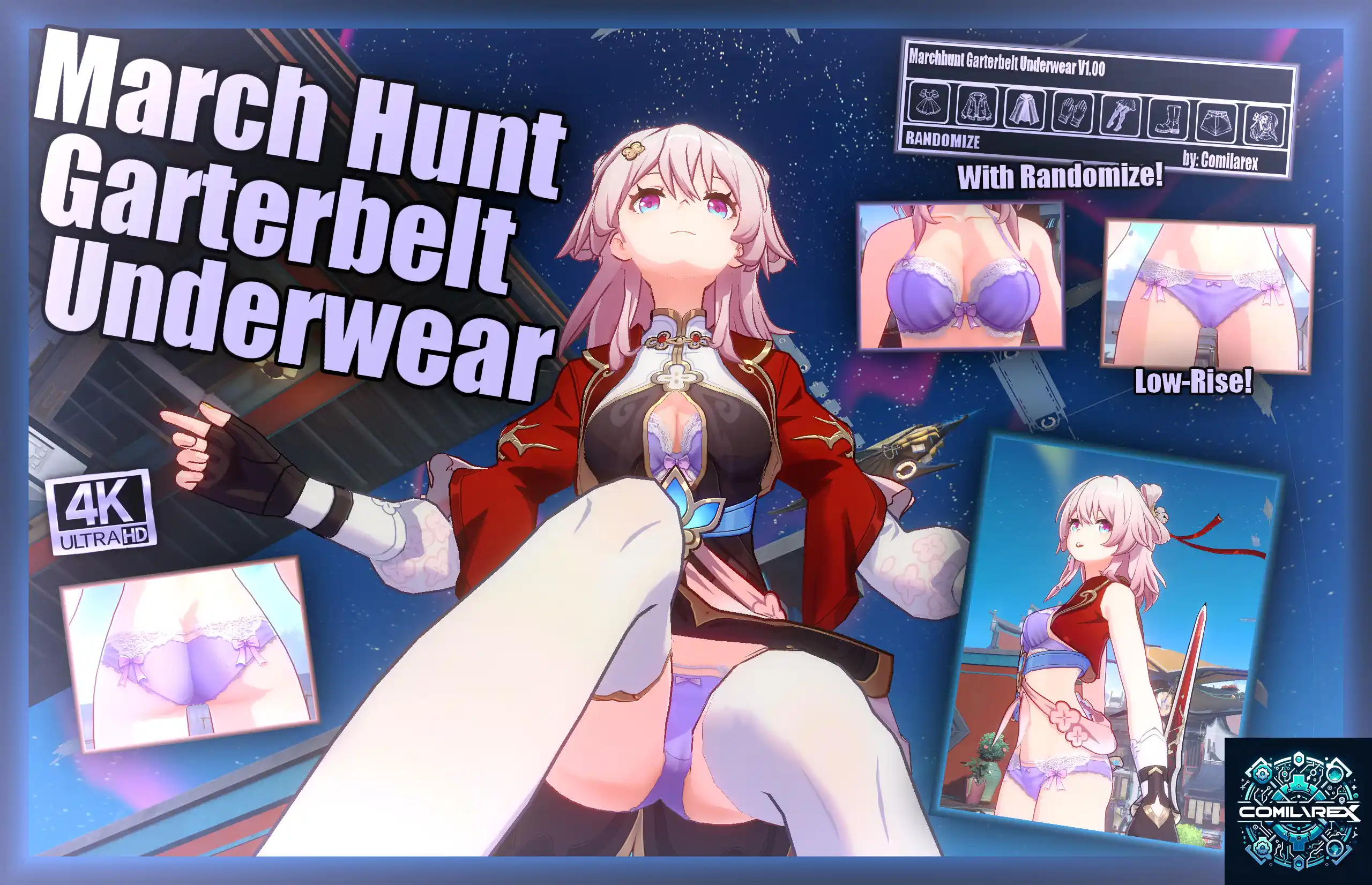 崩壊スターレイル 三月なのか mod March Hunt Garterbelt Underwear 4K + Dressup