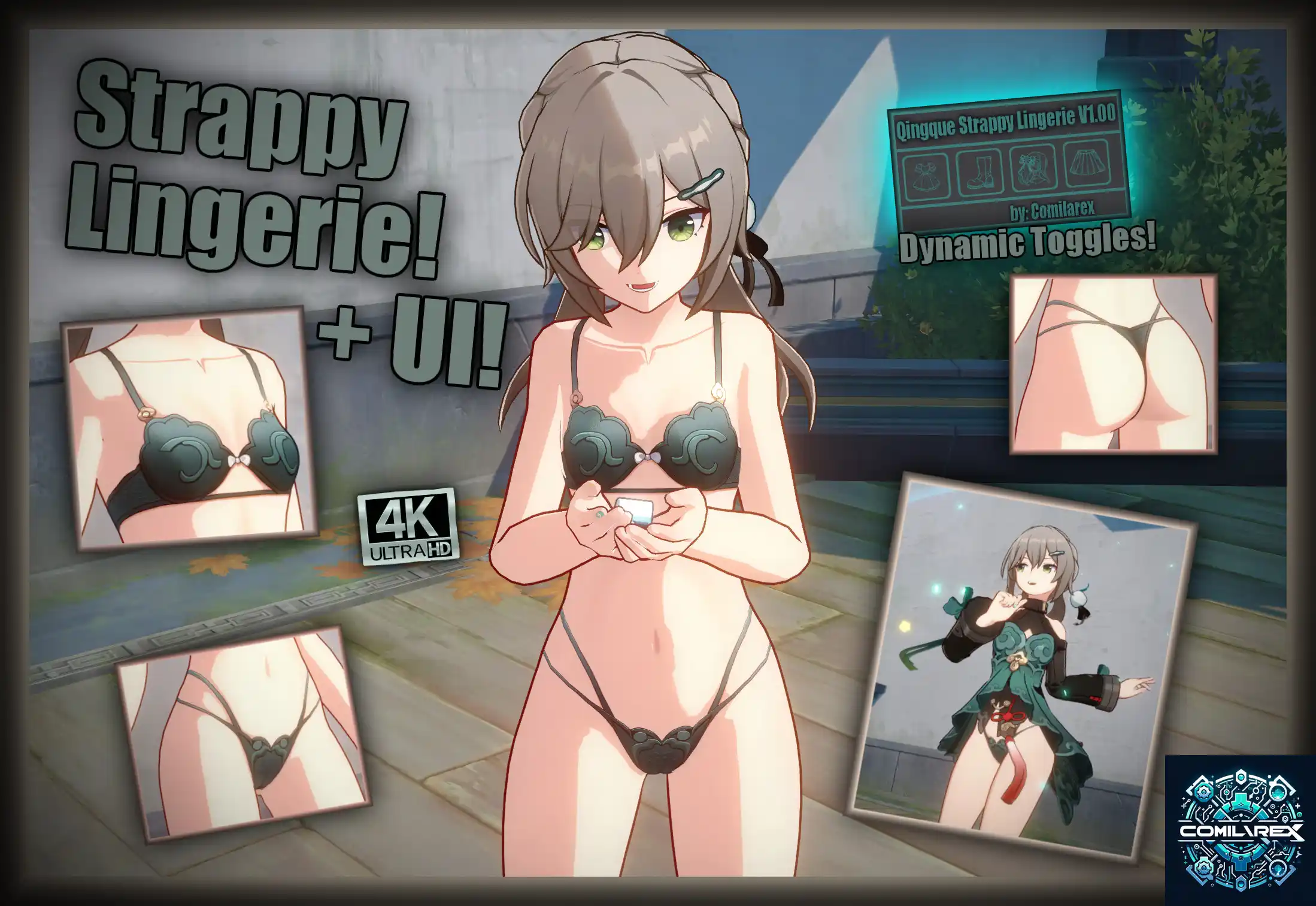 崩壊スターレイル 青雀 mod Qingque Strappy Lingerie + UI