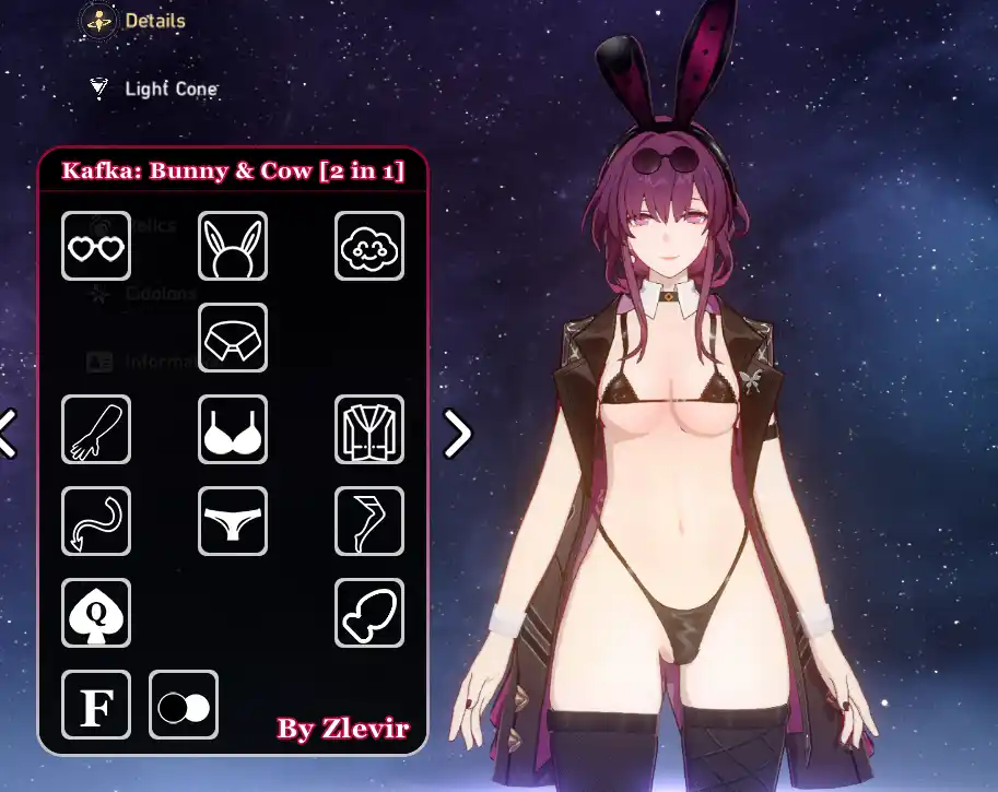 崩壊スターレイル カフカ mod Kafka Bunny Cow 2in1 [FULL w ANIM]
