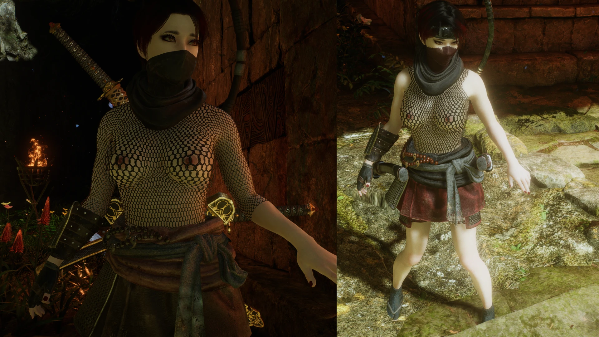 仁王3 mod Fishnet Shinobi Robes
