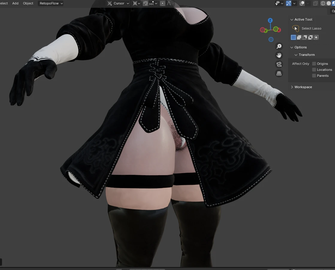 ニーアオートマタ 2B mod 2B THICC