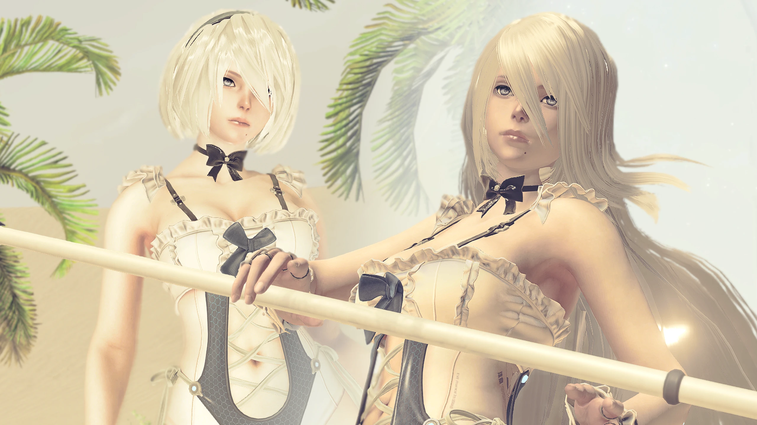 ニーアオートマタ A2 mod 2B-A2 in Ocean Maid Swimsuit (Stellar Blade)