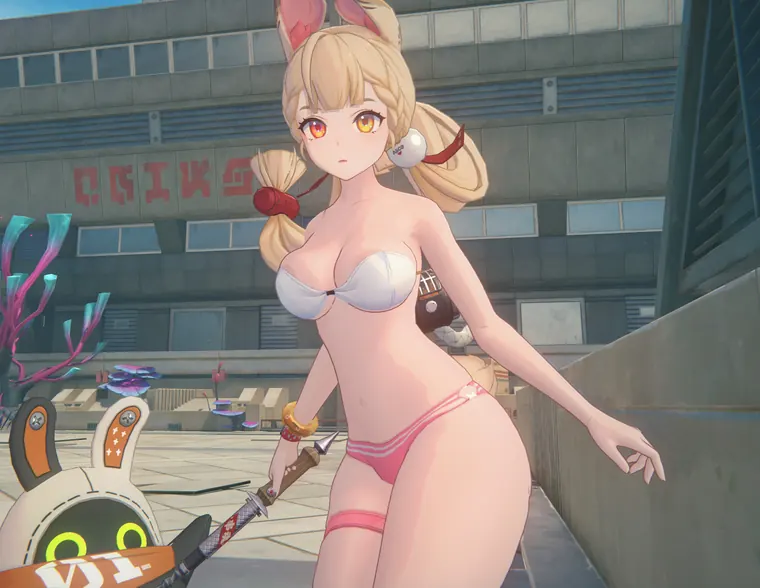 ゼンレスゾーンゼロ アリス mod Beach Alice (Topless and Bikini Variants)