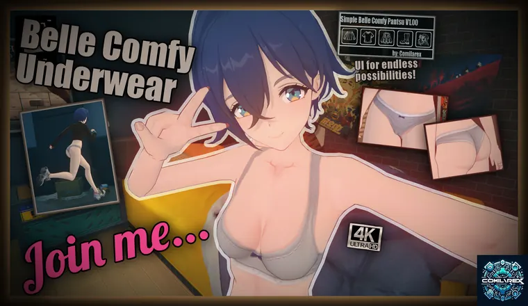 ゼンレスゾーンゼロ リン mod Belle Undress/Comfy Underwear 4K *MY ZZZ DEBUT!*