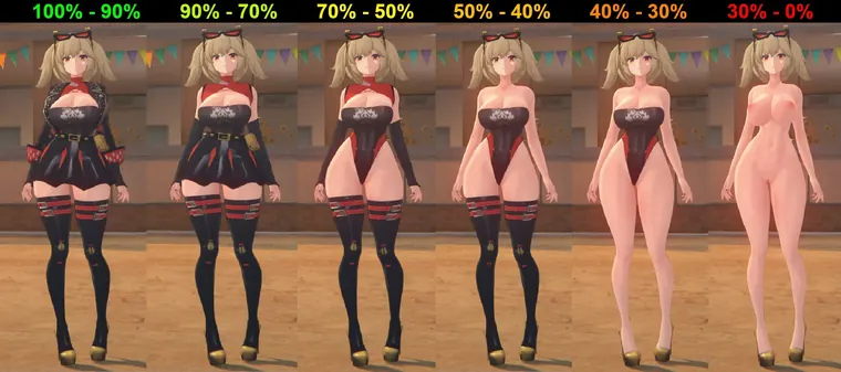 ゼンレスゾーンゼロ バーニス mod Burnice Bottom Heavy - Clothing Break(NSFW)+(SFW)