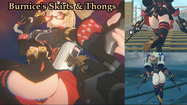 ゼンレスゾーンゼロ バーニス mod Burnice's Skirts &amp; Thongs (NSFW)