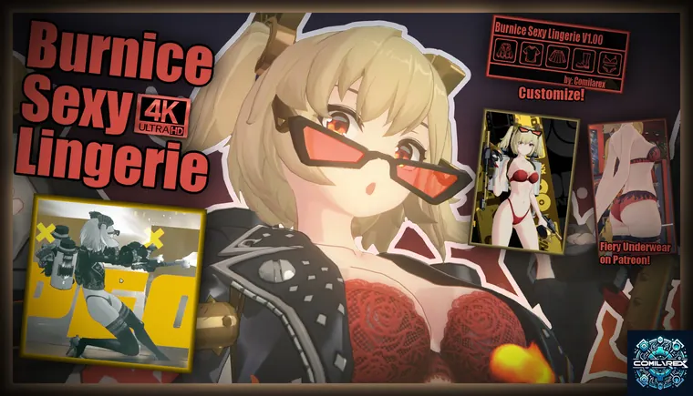ゼンレスゾーンゼロ バーニス mod Burnice Sexy Lingerie 4K+Menu