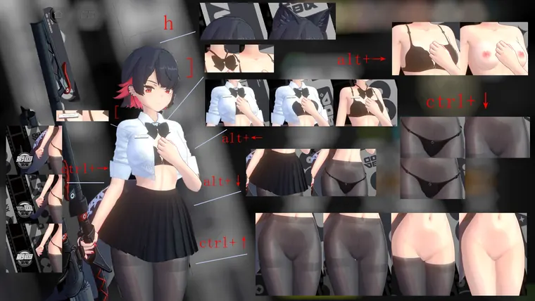 ゼンレスゾーンゼロ エレン mod Ellen cat exposed JK NSFW switch（1.2.1fix）