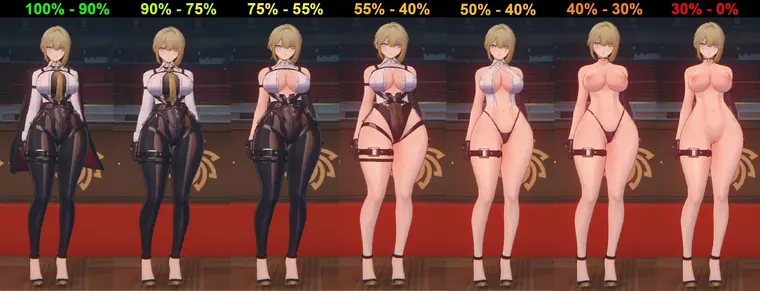 ゼンレスゾーンゼロ イヴリン mod Evelyn Bottom Heavy - Clothing Break(NSFW)+(SFW)